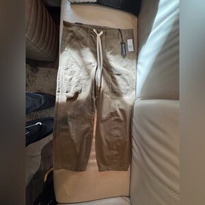 Blank NYC Tan drawstring barrel Pants